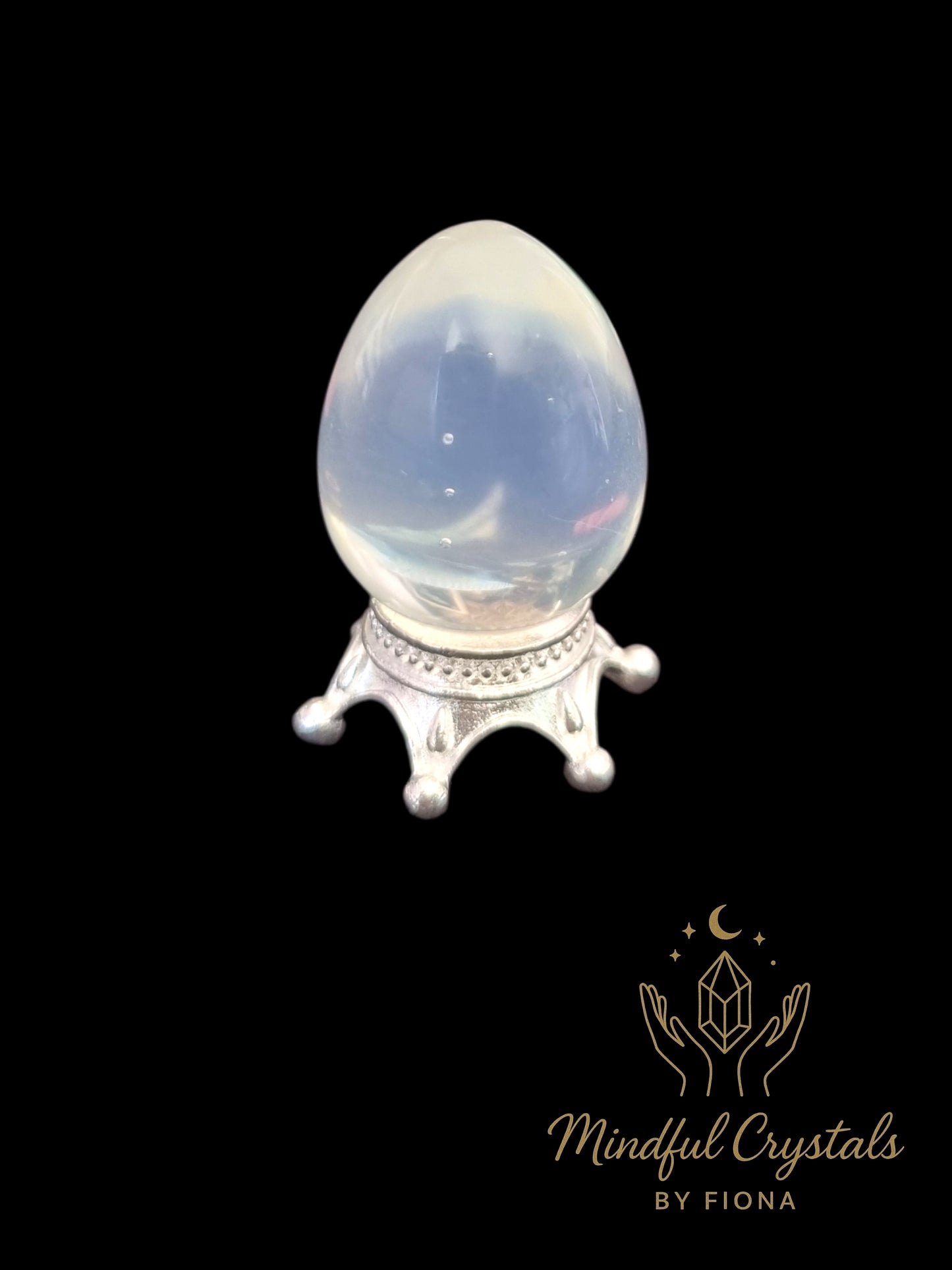 Mini Opalite egg with Crown Stand