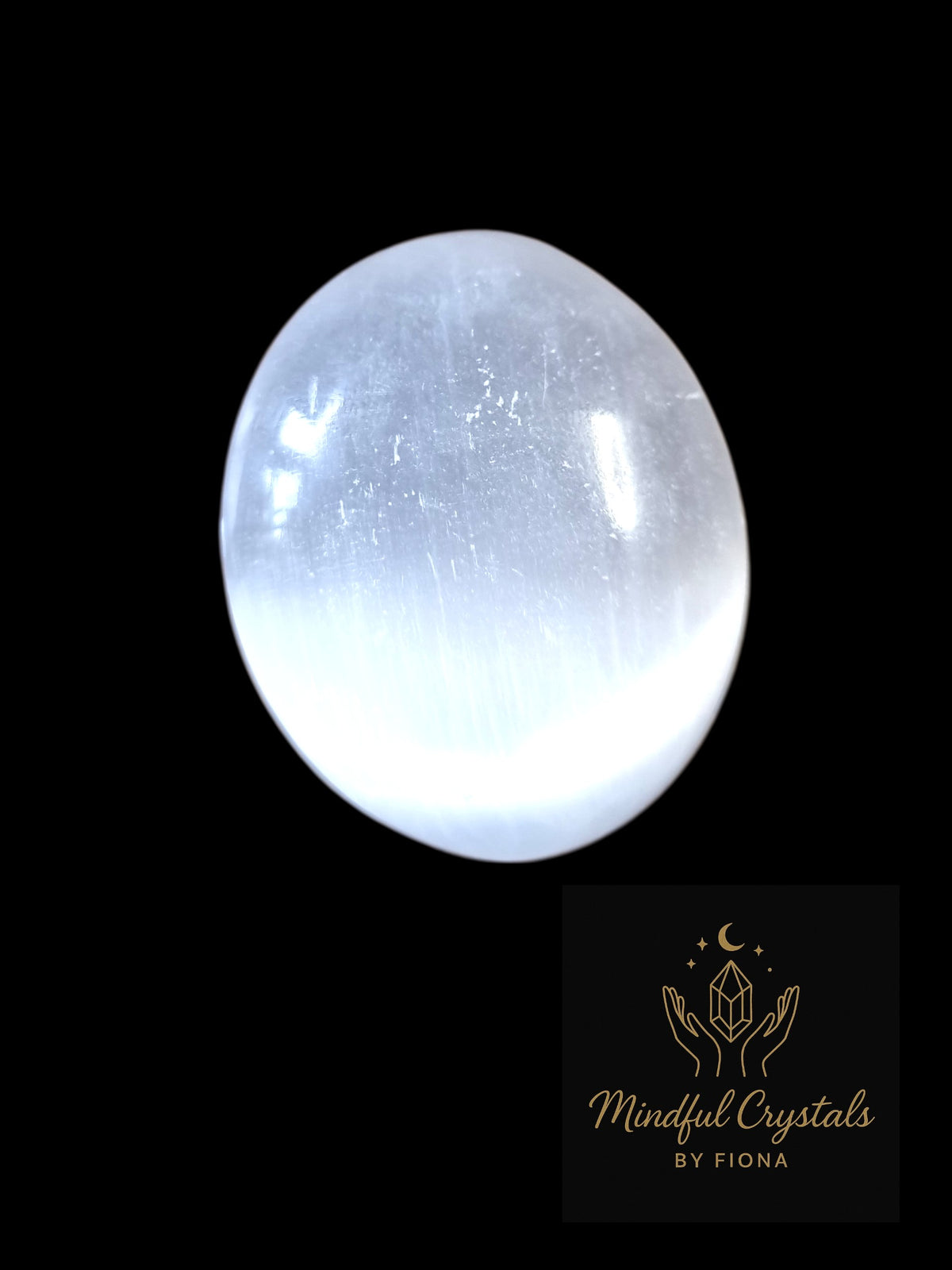 Selenite Palm stone