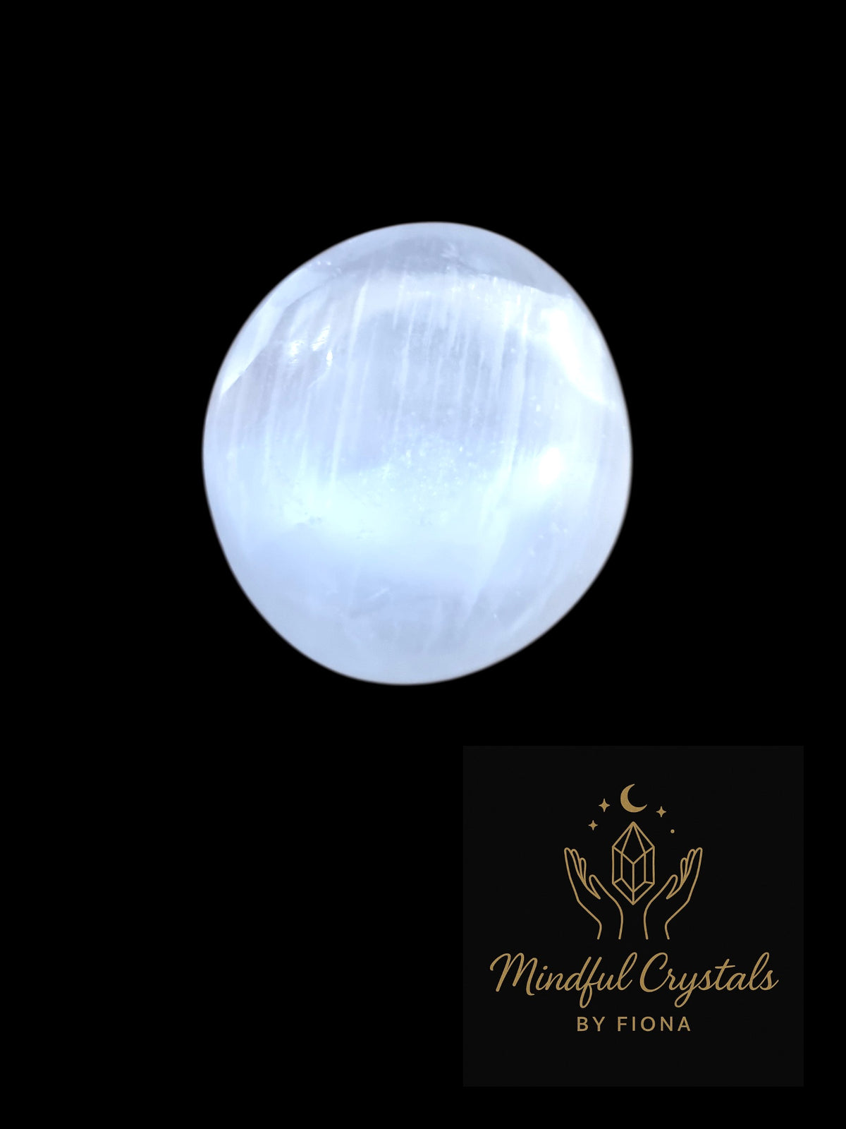 Selenite Palm stone