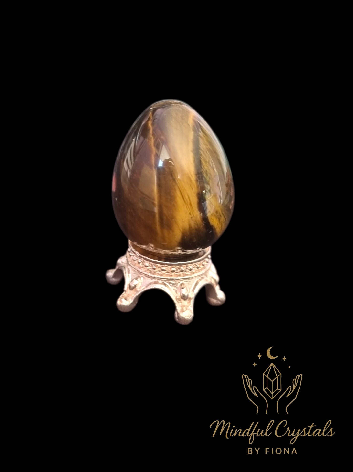 Mini Tigers eye Egg with Crown Stand