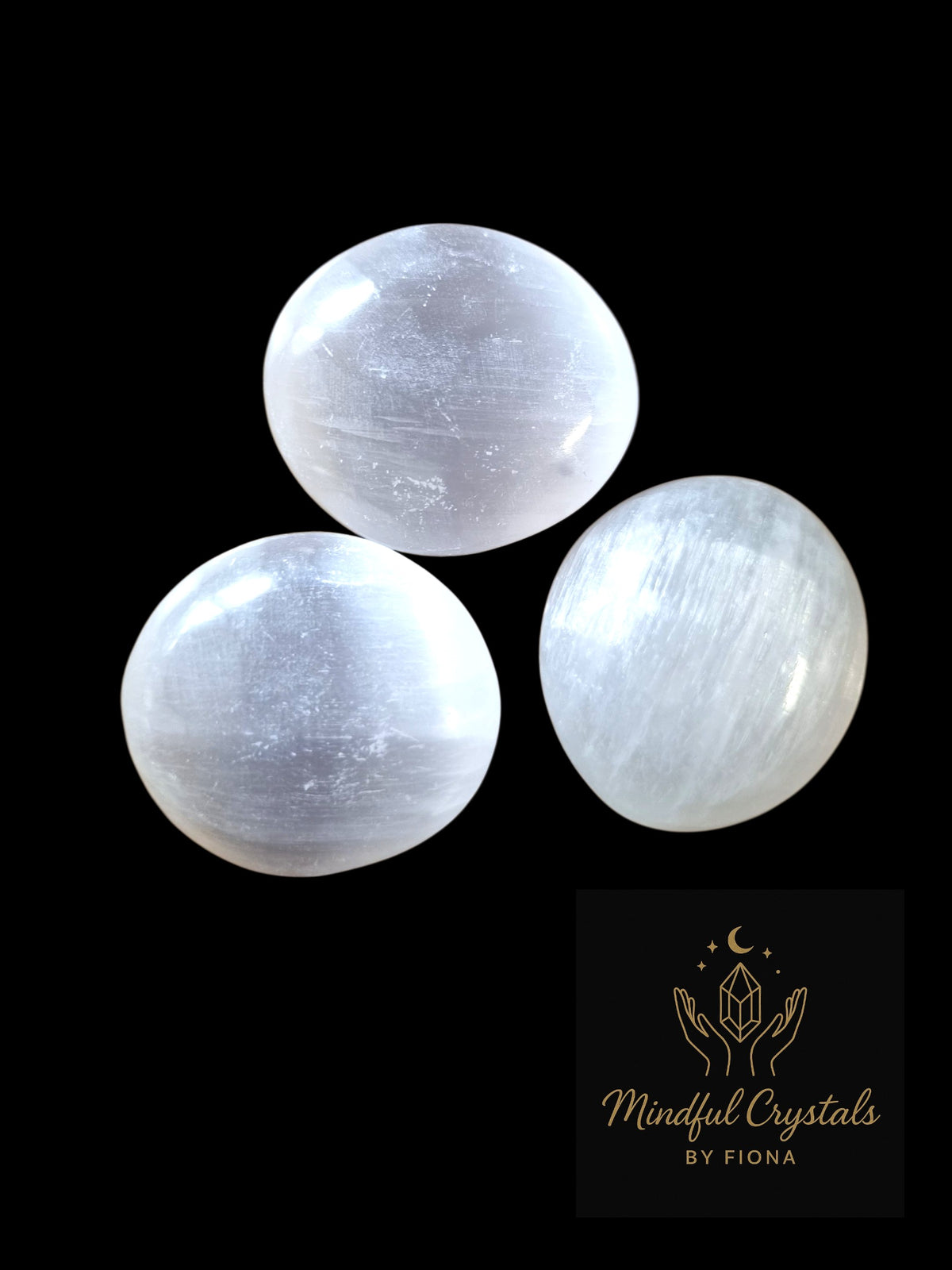 Selenite Palm stone