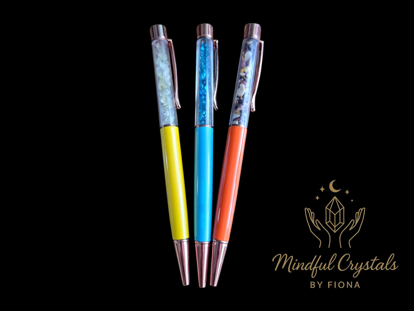 Hardback Mindful journal with Crystal Chip pens
