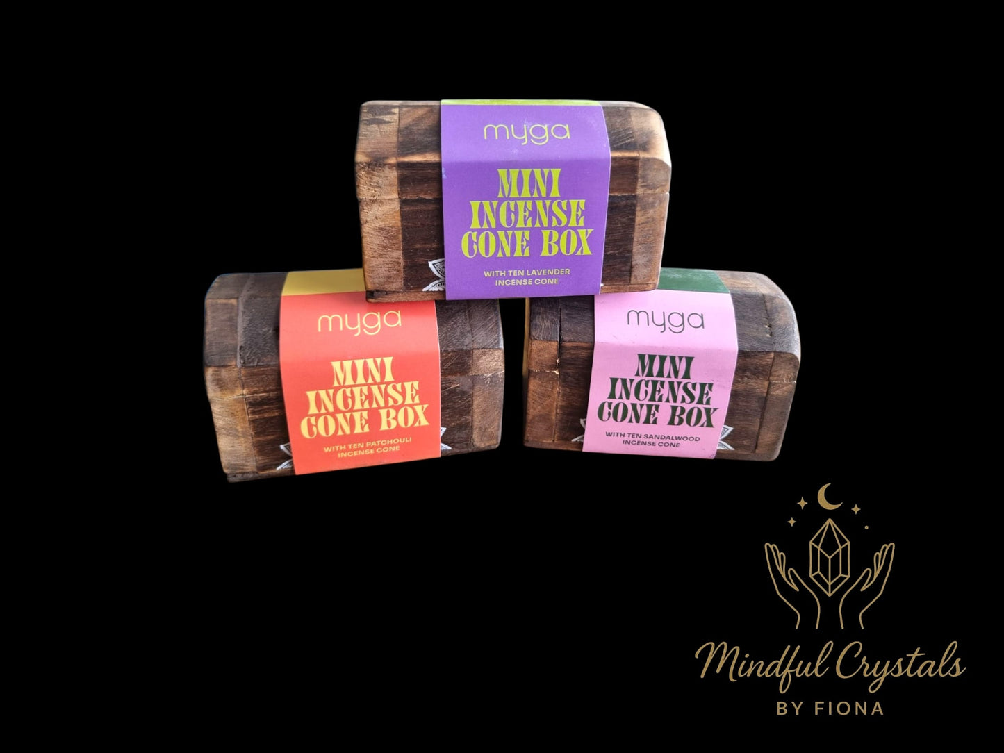 Wooden Box of 10 Incense Cones