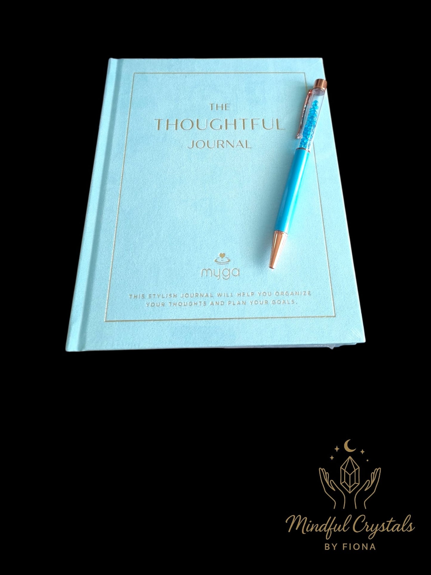 Hardback Mindful journal with Crystal Chip pens