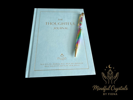 Hardback Mindful journal with Crystal Chip pens