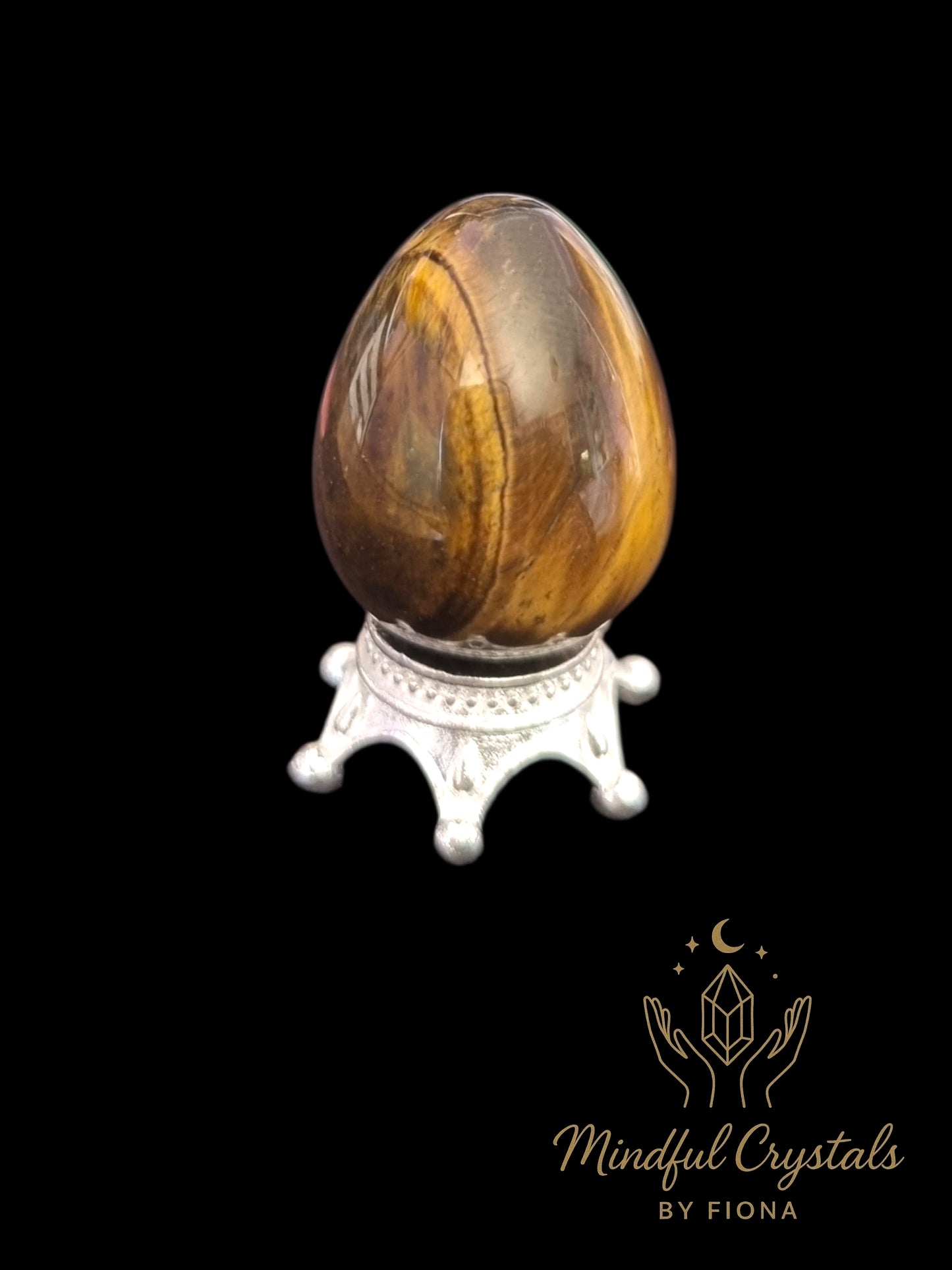 Mini Tigers eye Egg with Crown Stand