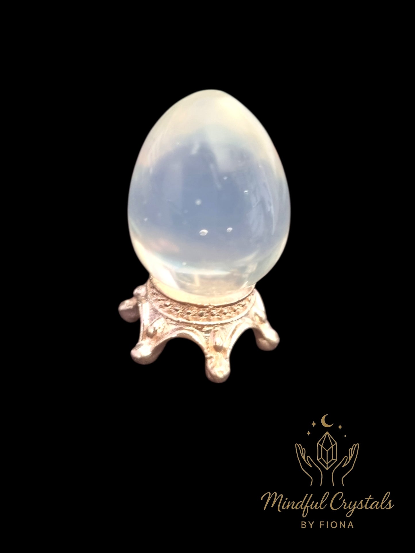 Mini Opalite egg with Crown Stand